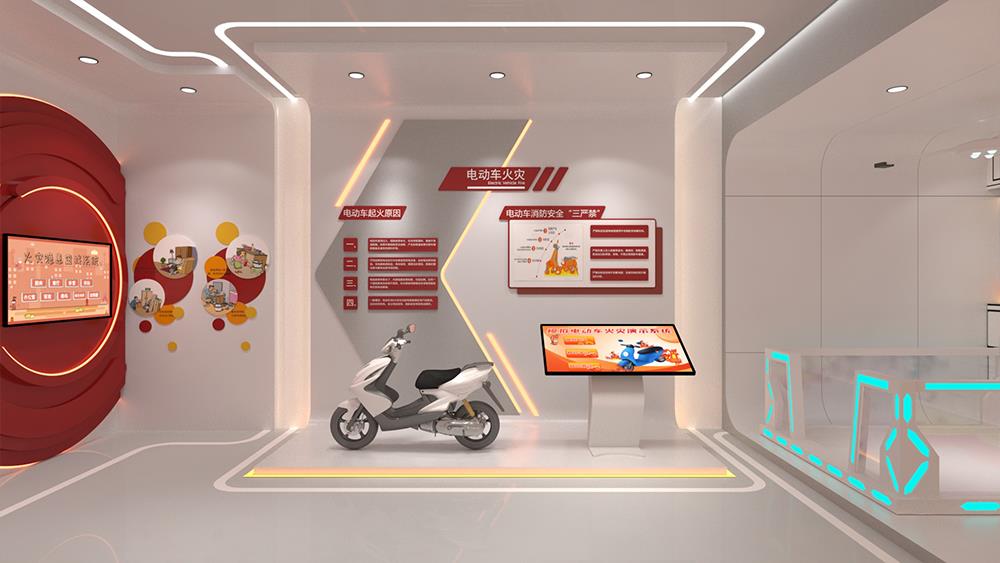 模拟电动车起火演示系统 电动车过充起火演示系统 消防展览馆