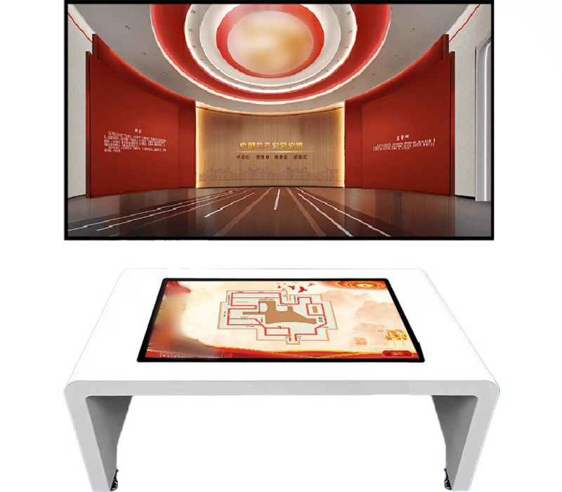 AR互动党建沙盘 3D虚拟展馆漫游系统 党建令牌交互一体机