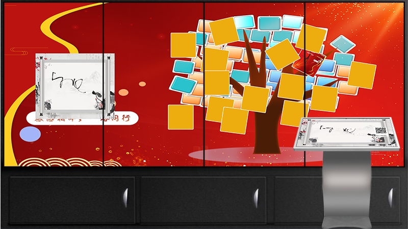 展厅签名拍照互动软件-互动签名留言系统-签名一体机