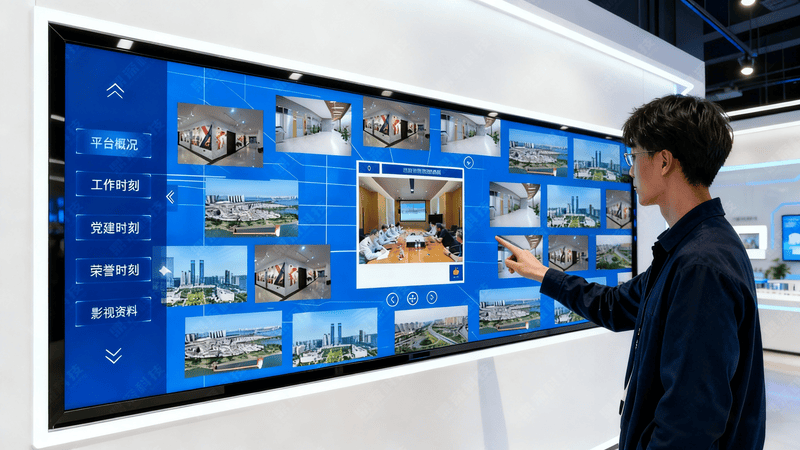 大屏照片墙互动系统效果图 大屏照片墙互动系统效果图
