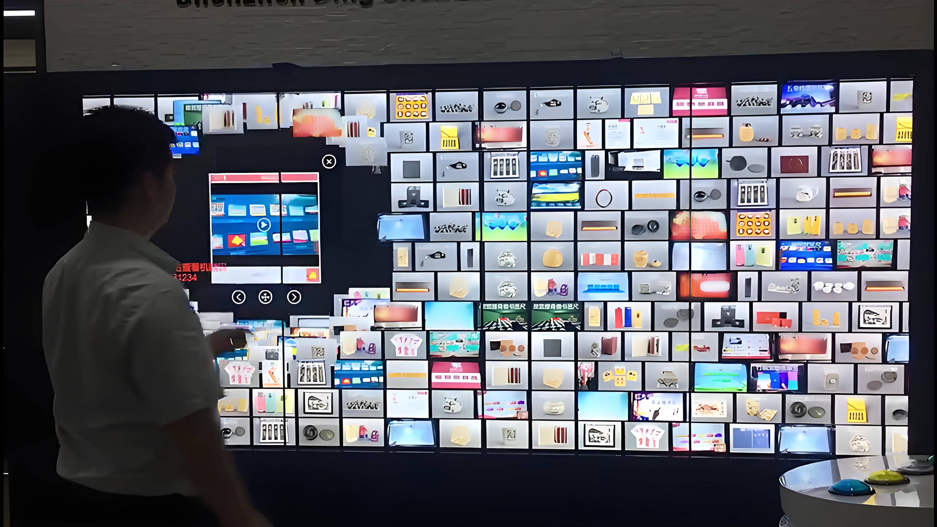 大屏多媒体数字墙|展厅互动墙软件|大屏动态照片墙软件