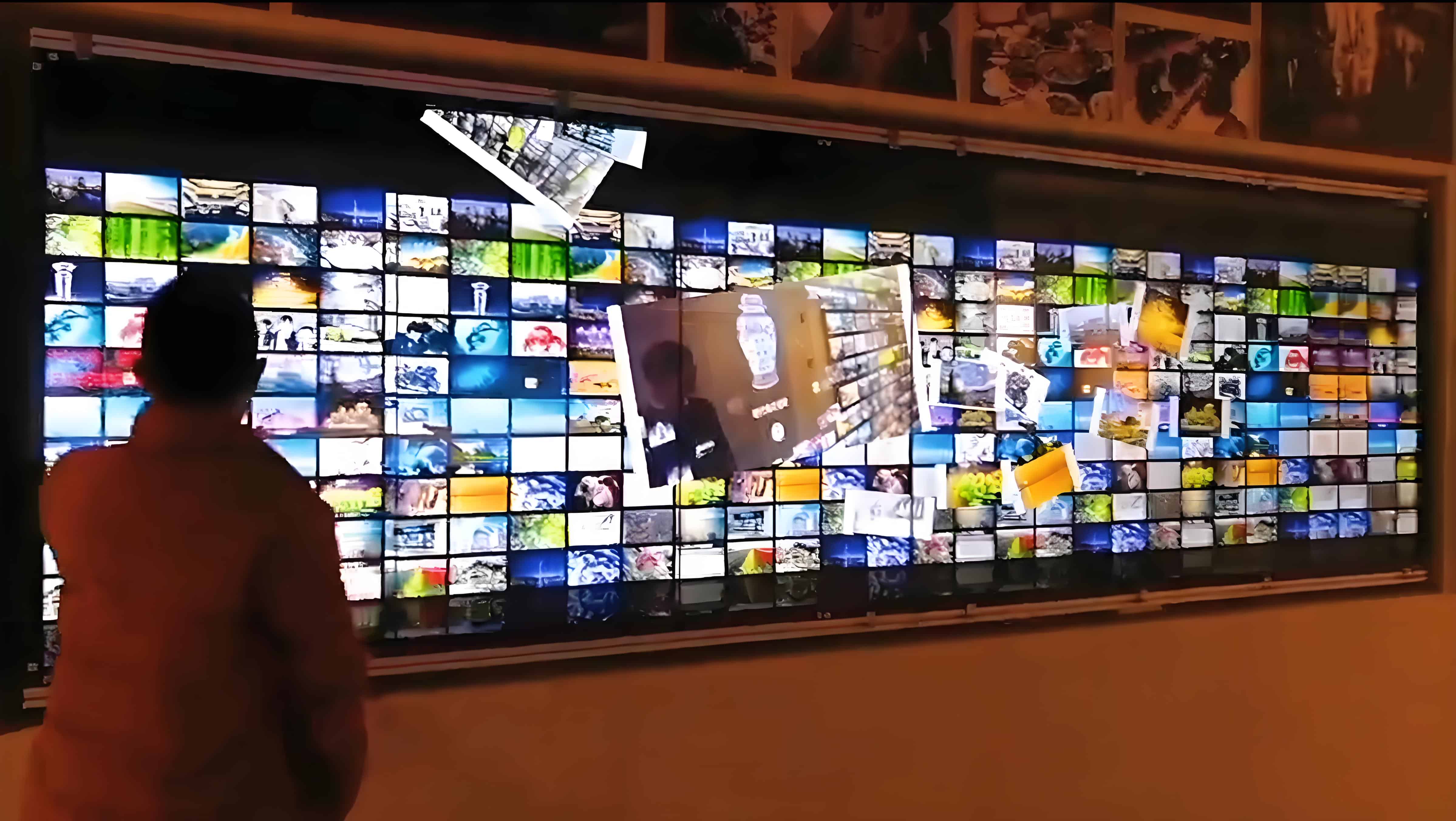 大屏数字墙互动软件-展厅照片墙互动软件-图片墙展示软件