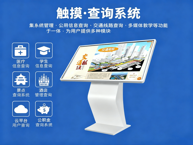 触摸屏查询软件-国产操作系统触摸查询系统-自助查询机软件